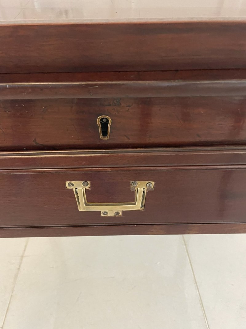 Unusual Antique George III Quality Mahogany Writing Desk